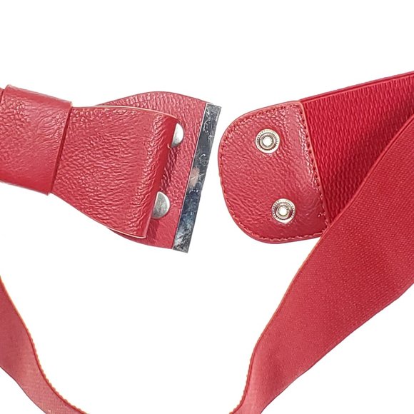 LE CHATEAU Large Bow Elastic Belt Red Size Small - Picture 5 of 6